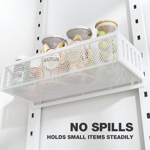 White 8-Tier Over the Door & Wall Mount Pantry Organizer - Heavy Duty Metal Spice Rack