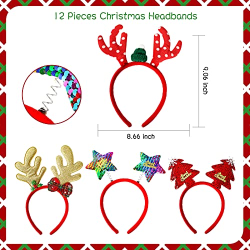 Christmas Glasses and Headbands Set - Festive Party Accessories for Holiday Photos