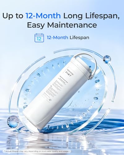 Waterdrop WD-D6RF Replacement Filter for D6 Reverse Osmosis System - 1 Year, PFAS Reduction