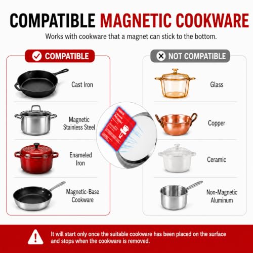 Mooye Portable Induction Cooktop Regular 1800W Touch Control Kitchen Stove