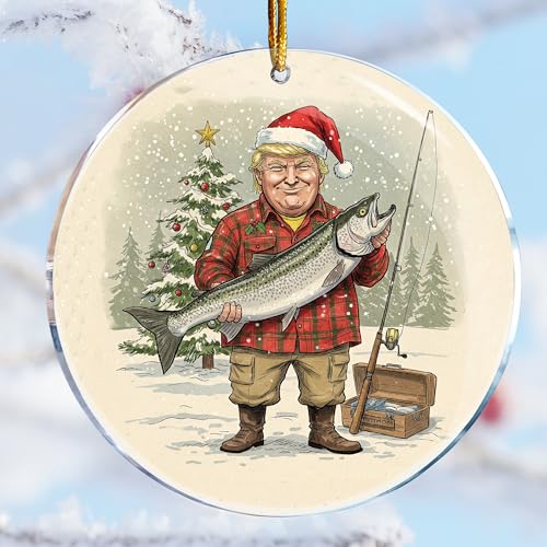 Giant Fish Fishing Trout Outdoor Camping Gift - Christmas Ornaments