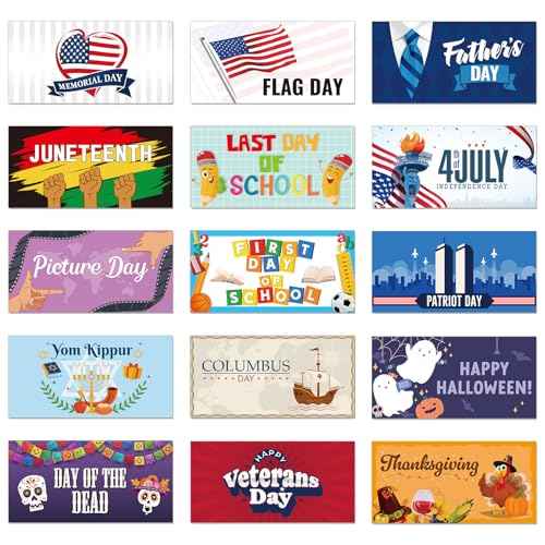 Holiday Calendar Refrigerator Magnets - 42Pcs Halloween Veterans Day Thanksgiving Christmas Fridge Holiday Magnet Seasonal Magnetic Calendar for for Home Classroom Festival Whiteboard