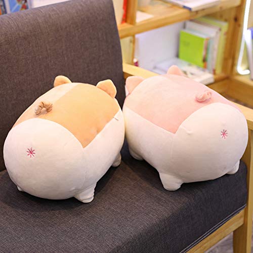 Levenkeness Soft Fat Pig Plush Hugging Pillow,Cute Piggy Stuffed Animal Doll Toy Gifts for Bedding, Kids Birthday, Valentine, Christmas (Pink, 15.7")