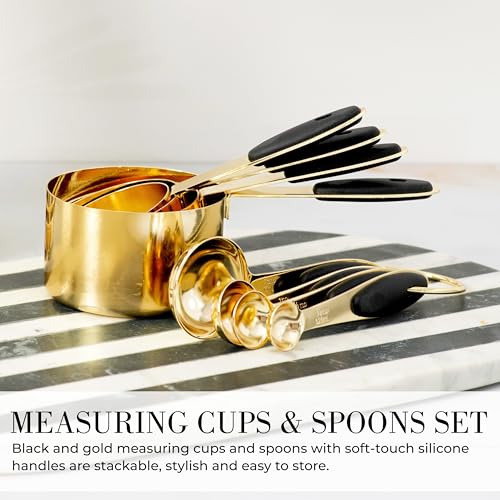 Black and Gold Kitchen Utensils Set - 23-Piece with Holder & Accessories - Variation of THIS Listing