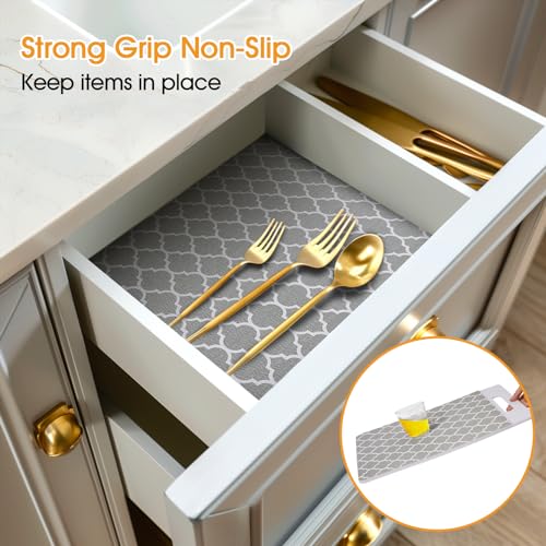 Gray Non-Adhesive Non-Slip Shelf and Drawer Liner - 23.6W x 354L