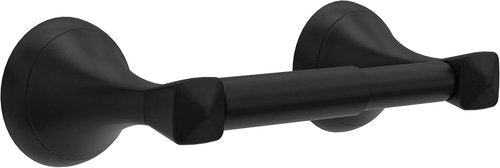 Delta Toilet Paper Holder - Spring Loaded Design | Matte Black | Wall Mount Bathroom Accessory