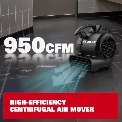 Air Mover Blower Fan 950 CFM with Timer for Water Damage Drying