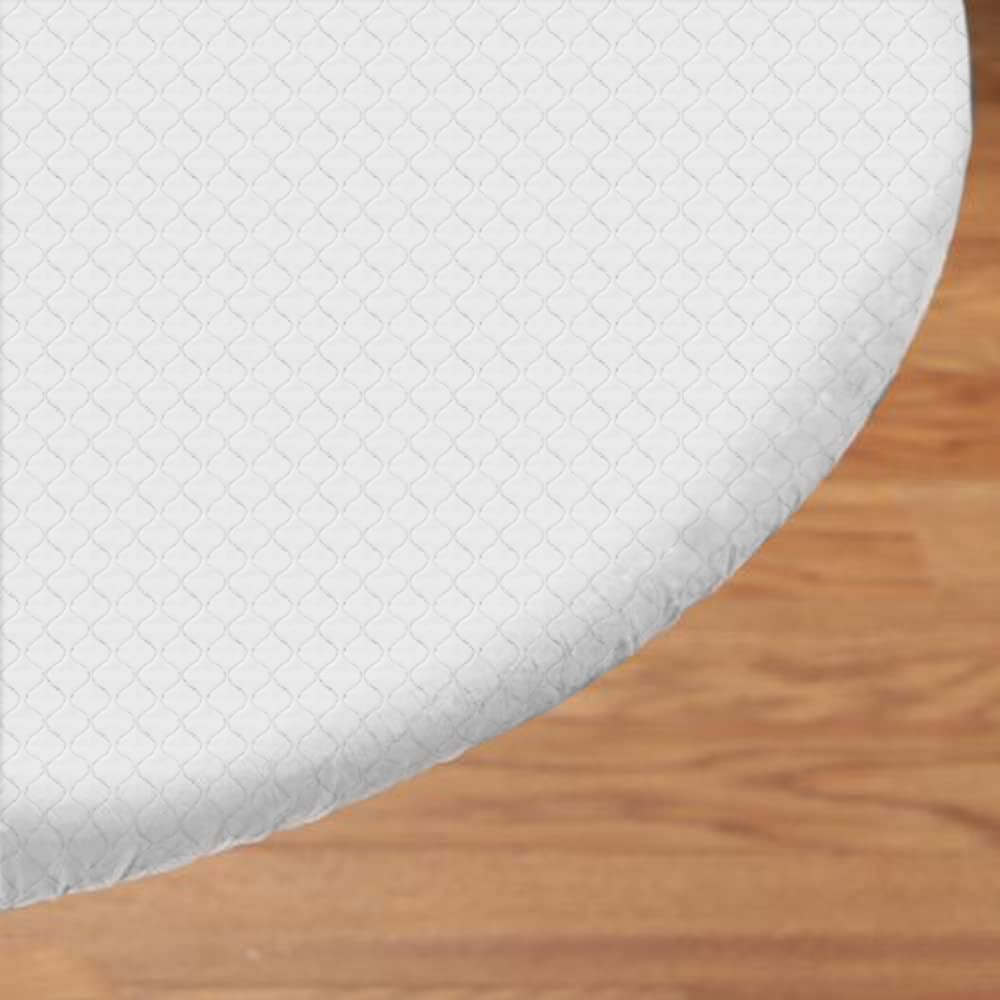 LAMINET - Deluxe Cushioned Heavy-Duty Elastic Edged Quilted Table Pad - Large Round - Fits Tables up to 45" - 56” Diameter - The Ultimate Protection for Your Table