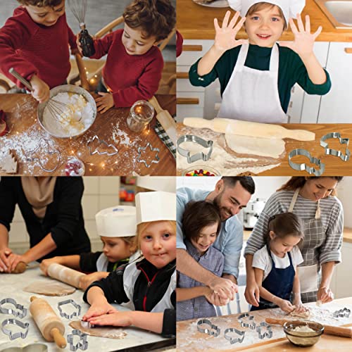 20-Piece Christmas Cookie Cutter Set - Stainless Steel Holiday Baking Tools