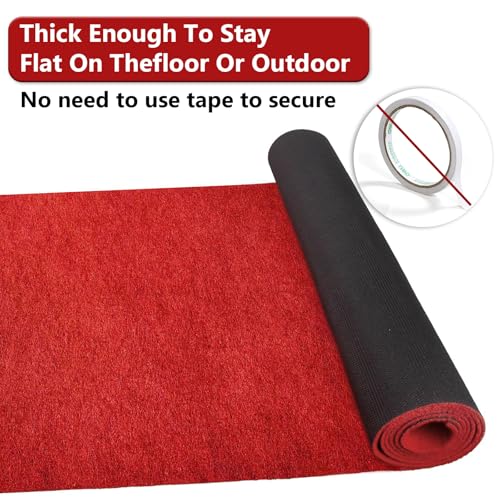 PANDOROOM 3ft x 30ft Red Carpet Runner for Weddings Parties & Events