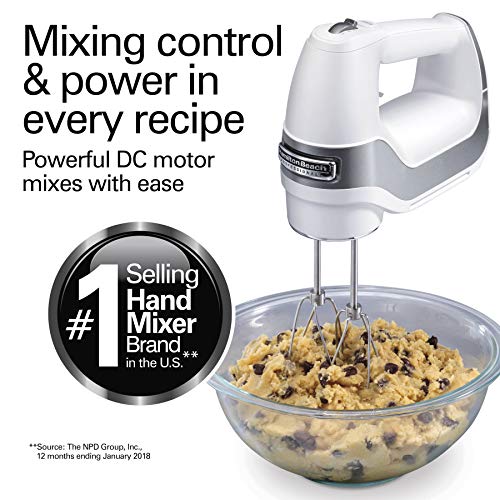 Hamilton Beach Professional 5-Speed Electric Hand Mixer White with Storage Case