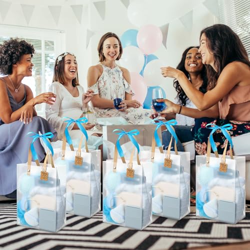 Baby Shower Prizes Set for Game Winners Blue - 74 Pieces Baby Shower Favors Gifts with Hairbrush Jewelry Box & Gift Bag - Vari Variation Blue