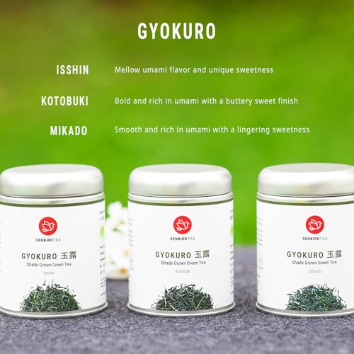 Senbird Gyokuro Shade-Grown Loose Leaf Green Tea - Isshin (1.76oz/50g)