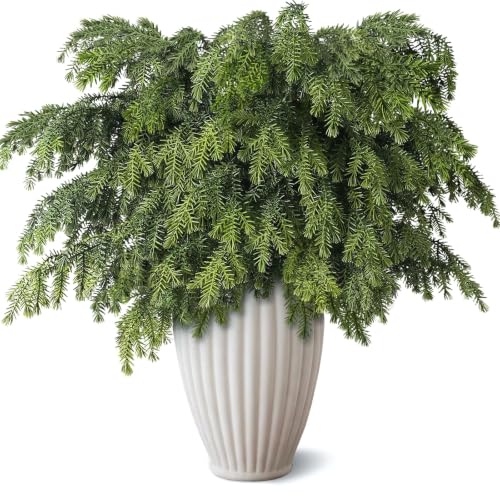 12 Pcs 36-Inch Lifelike Artificial Norfolk Pine Branches for Vase Decor - GLIDLION
