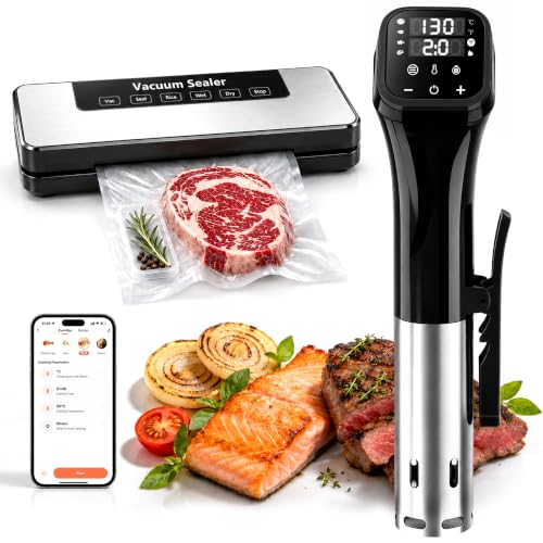 WiFi Sous Vide Cooker Combo with Vacuum Sealer for Precise Cooking
