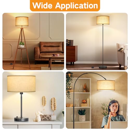 16-Inch Beige Drum Lamp Shade - Large Linen Replacement for Floor & Table Lamps Variation of THIS listing