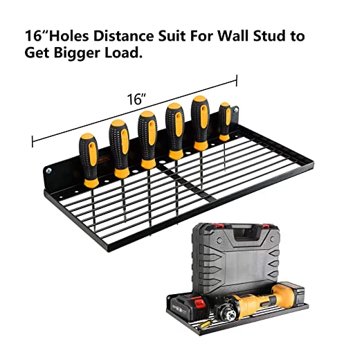 UU-Major Power Tool Organizer Wall Mount with Charging Station 2-Shelf & 2-Rack Set