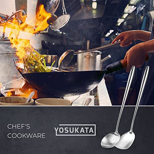17-Inch Wok Spatula and Ladle Set - Heat-Resistant Stainless Steel Kitchen Tools - Variation 1