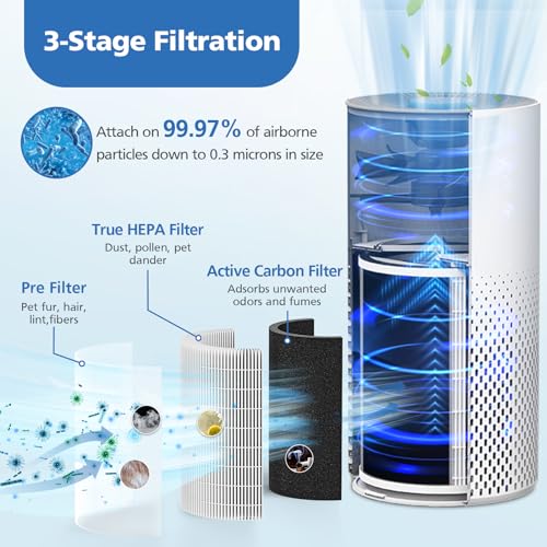 ShufudeJa 2 Pack KILO HEPA Air Purifier Filters for Afloia KILO Series, White Variation