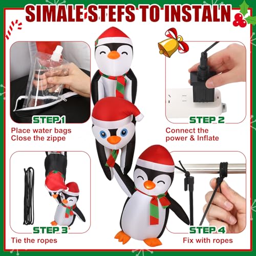 Soulchen 7ft Penguin Christmas Inflatable Roof Decor - Scented? (Variation: Penguin) Outdoor