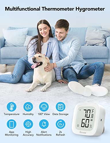Govee WiFi Thermometer Hygrometer 2 Pack with Electronic Ink Display, Accurate Temperature & Humidity Monitoring
