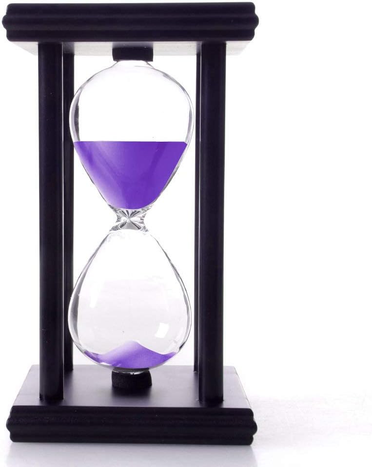 60-Minute Wood Sand Timer Hourglass | Bellaware White Decorative Timer