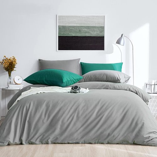 FLXXIE Pillow Cases - Soft Microfiber Standard Size Covers | Wrinkle & Stain Resistant, 2-Piece Set, Dark Green 20x26