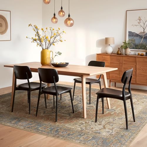 6x9 Terracotta Rust Earth Tone Vintage Boho Area Rug - Midlight Almond Toffee Variation