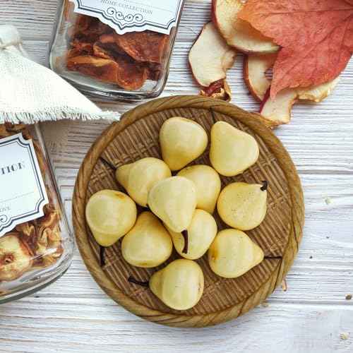 27 Pcs Small Artificial Pears,Mini 1.8 Inch Fake Pear for Decoration, Realistic Plastic Fake Fruits for Home Kitchen Party Decor