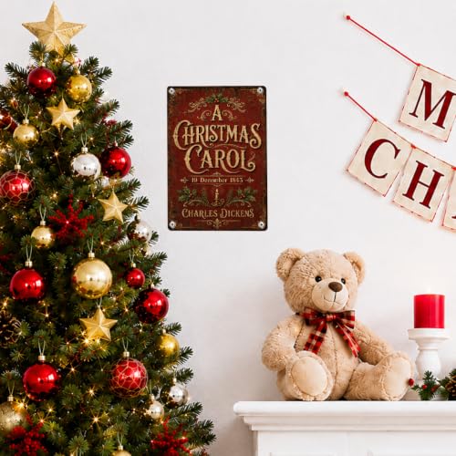 Christmas Metal Sign Decor - Festive Holiday Wall Art for Home & Room