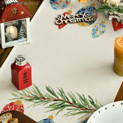 Artoid Mode Nutcracker Christmas Table Runner Home Party Decor 13x120