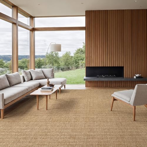 Washable Easy Jute Rug 5x7 Indoor Outdoor Striped Fiber Area Boho