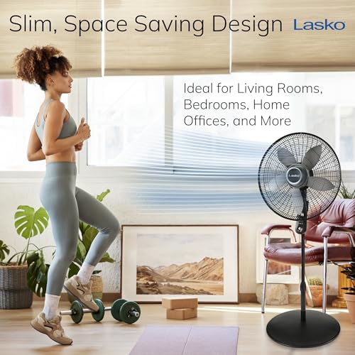 Lasko 20-Inch Oscillating Pedestal Fan with Remote, 4-Speed, Adjustable Height