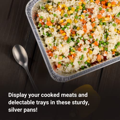 Disposable Aluminum Half Size Baking & Roasting Pans 9x13 - 100 Pack