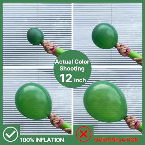 PartyWoo Dark Green Balloons 128 pcs Different Sizes of 18 12 10 5 Inch Hunter Emerald Forest Green Balloon Arch Kit Garland for Graduation Christmas Jungle Birthday Party Decorations Green-Y56