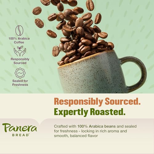 Panera Light Roast Coffee Pods - Breakfast Blend, 60 Count, 6 Packs of 10, Keurig Compatible, 100% Arabica, Kosher Certified