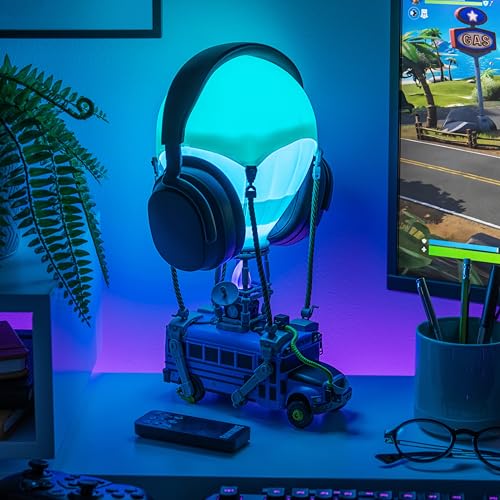 Color Changing LED Gaming Lamp with Headphone Stand - Fortnite Battle Bus Light