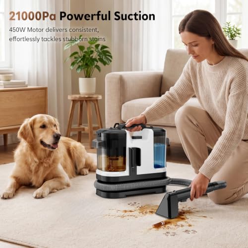 Yoomie Portable Carpet & Upholstery Cleaner Machine - White