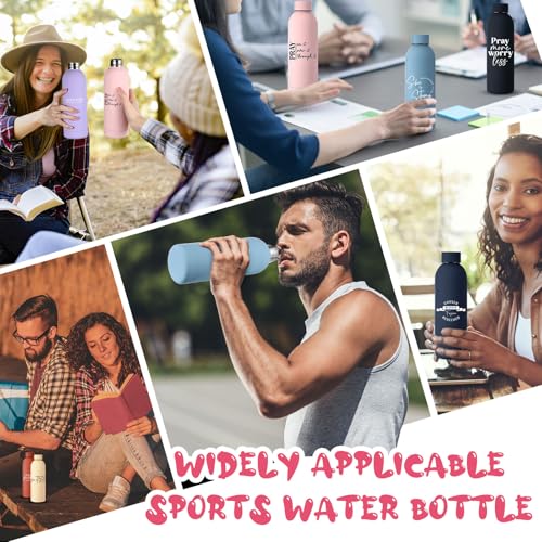Christian Water Bottles 17oz Multicolor Set of 10 - Inspirational Stainless Steel Drinkware for Gifts