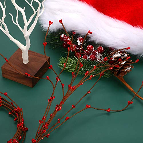 WILLBOND 64 Feet Red Pip Berry Garland for Christmas & Holiday Decor - 30 Packs