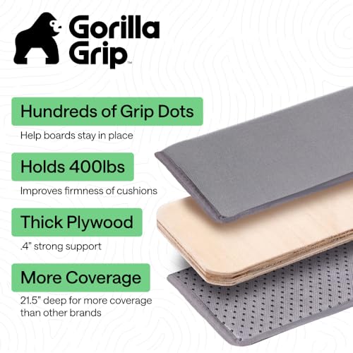 GORILLA GRIP Grey Sofa Cushion Support Board 21.5x70 for Sagging Couch