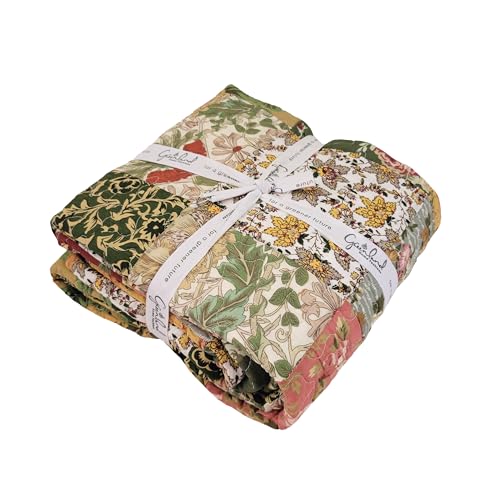 Antique Chic Quilted Patchwork Throw - 50 x 60 Inches Multicolor