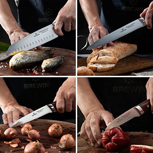 Japanese Chef Knife Set 5 Pieces with Pakkawood Handles - Ultra Sharp Kitchen Knives