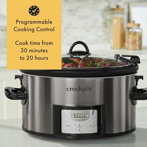 Crock-Pot MyTime Programmable Slow Cooker - 6 Quart Stainless Steel