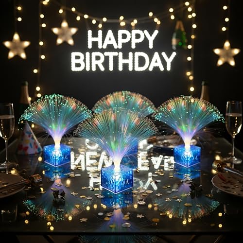 Amylove 16 Pcs Mini Fiber Optic Lamps 10 Inch Glow In The Dark Party Favors