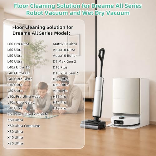 2 Pack Floor Cleaning Solution for Dreame Robot Vacuums | Eco-Friendly & Streak-Free