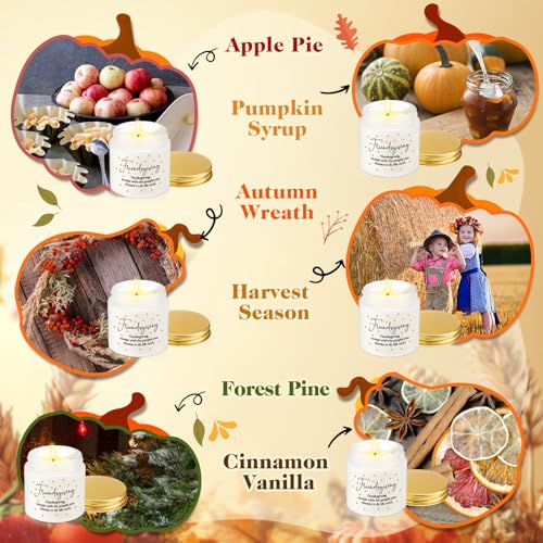 Conelist 12 Pcs Fall Scented Soy Wax Jar Candles 3.5oz Autumn Gift Set