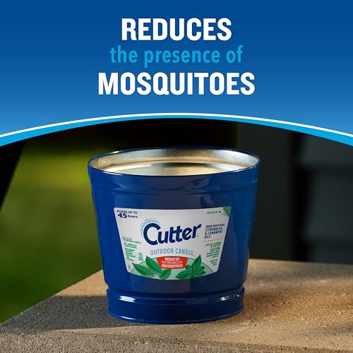 Blue Bucket Outdoor Citronella Candle 17 Oz Mosquito Repellent Pack of 6