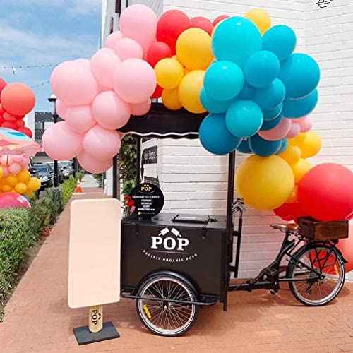 IN-JOOYAA 24 Inch Latex Round Balloons 5 Pack Yellow Thick Big Balloons for Party Decorations