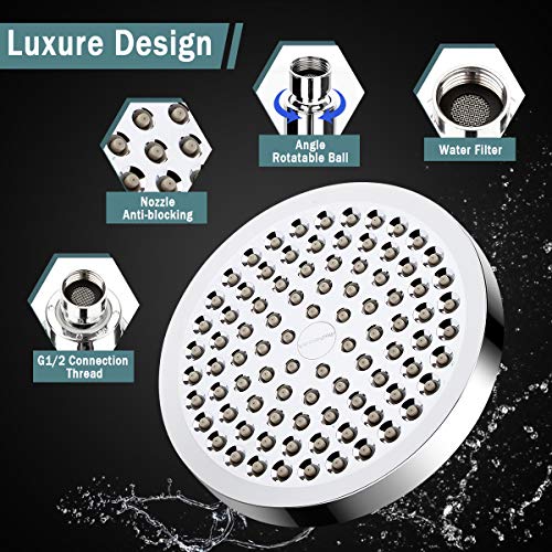 Filtered Handheld Shower Head with High Pressure Rainfall - Silver